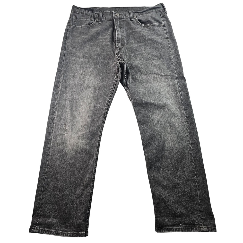 Levi's 505‎ Jeans Mens 38x29 Dark Gray Denim Red Tab Y2k Streetwear Straight Leg